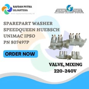 Valve, Mixing 220-240V Washer SpeedQueen Huebsch Ipso Unimac