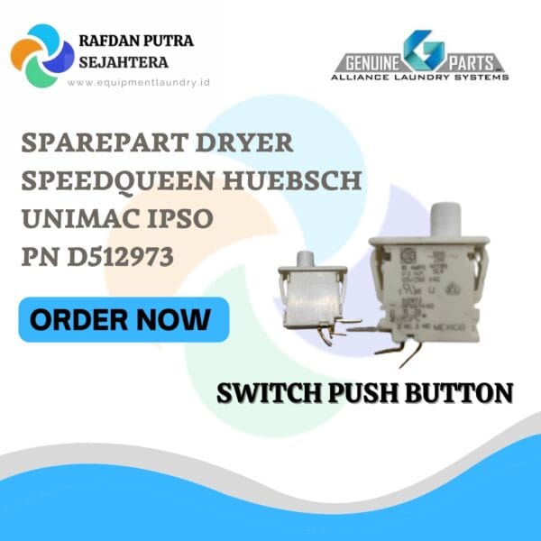 Door Switch Push Button Dryer SpeedQueen Huebsch Ipso Unimac