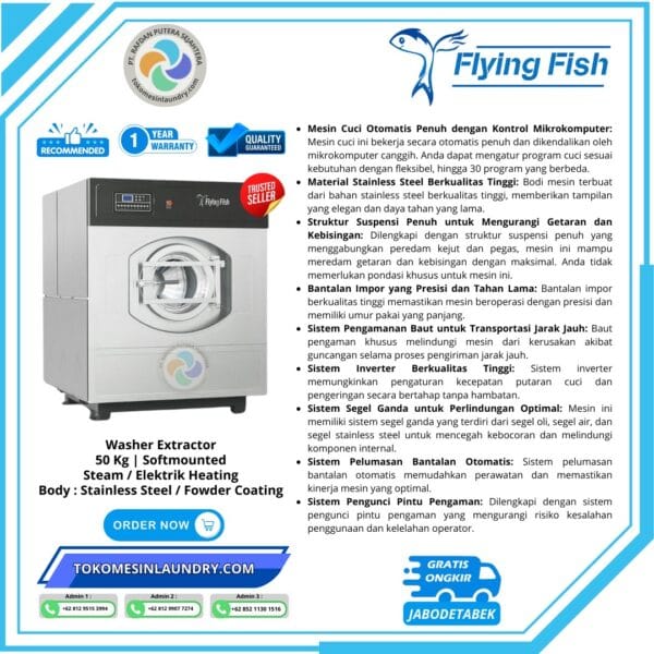 Washer Extractor Flyingfish kap. 50kg