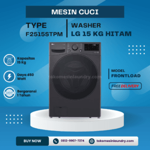 Mesin Cuci LG 15kg Hitam F2515STPM