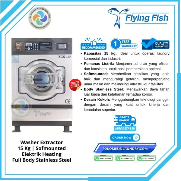 Washer Flyingfish Kap. 15kg