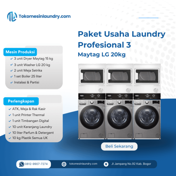 Paket Profesional 3 Maytag LG 20kg