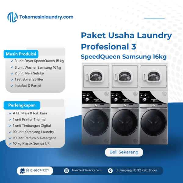 Paket Profesional 3 SpeedQueen Samsung 16kg