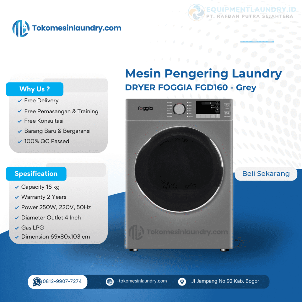 Dryer Foggia 16kg Warna Abu