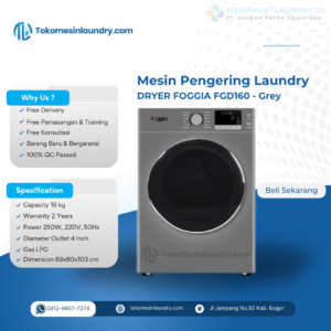 Dryer Foggia 16kg Warna Abu