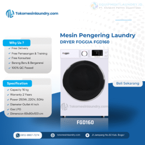 Dryer Foggia 16kg Warna Putih