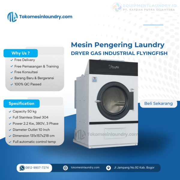 Mesin Pengering Industrial FlyingFish 50kg