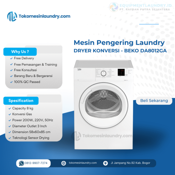 Dryer Konversi Gas Beko 8kg