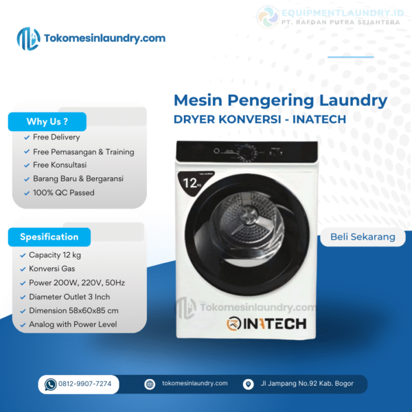 Dryer Konversi Gas Inatech 12kg