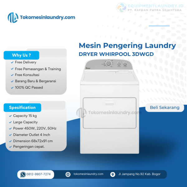Dryer Whirpool 15kg 3DWGD