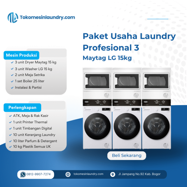 Paket Profesional 3 - Maytag LG 15kg F2515SNEW