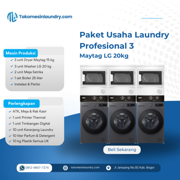 Paket Profesional 3 - Maytag LG 20kg F2520SNEG