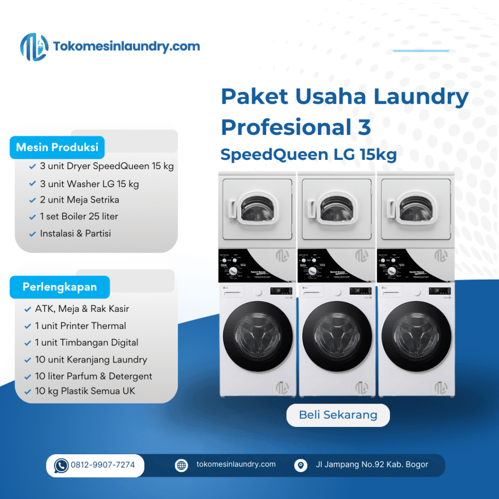 Paket Profesional 3 - SpeedQueen LG 15kg F2515SNEW