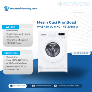 Mesin Cuci LG 8kg FB1208S6W