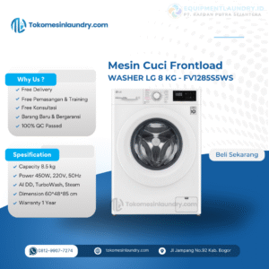 Mesin Cuci LG 8.5kg FV1285S5WS