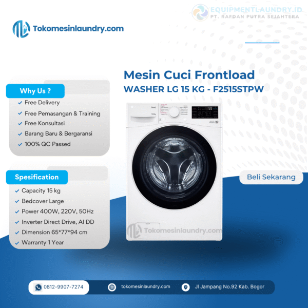 Mesin Cuci LG 15kg F2515STPW