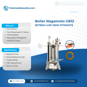 Boiler Setrika Uap Nagamoto 10 Liter Semi Otomatis