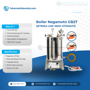 Boiler Setrika Uap Nagamoto 25 Liter Semi Otomatis