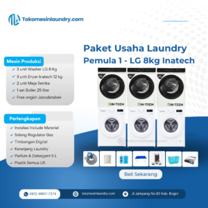 Paket Usaha Laundry Pemula 3 - LG dan Inatech
