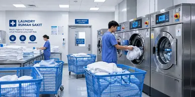 Mesin laundry rumah sakit profesional