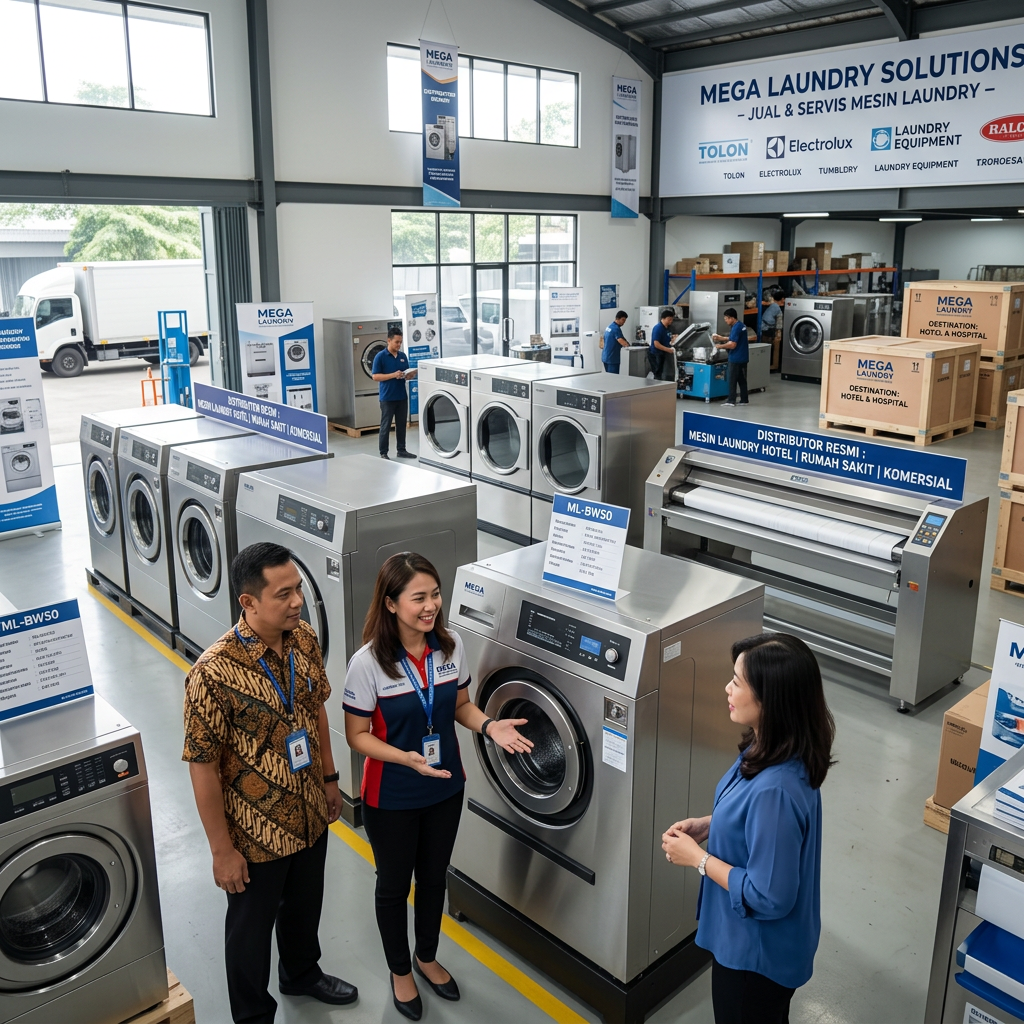Distributor Mesin Laundry Hotel Terpercaya untuk Rumah Sakit, Hotel, dan Laundry Komersial