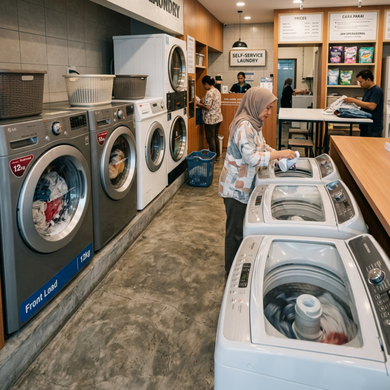 Perbedaan Mesin Cuci Front Load vs Top Load untuk Laundry
