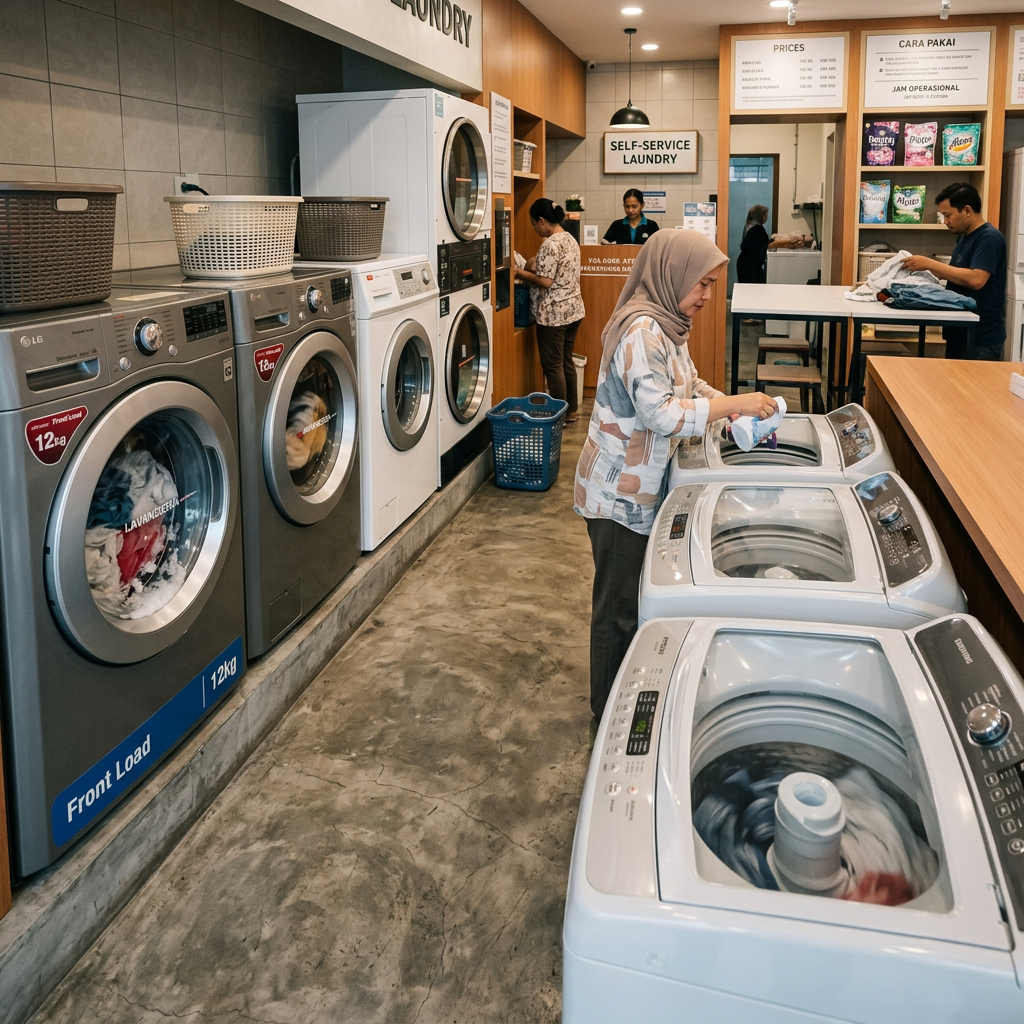 Perbedaan Mesin Cuci Front Load vs Top Load untuk Laundry